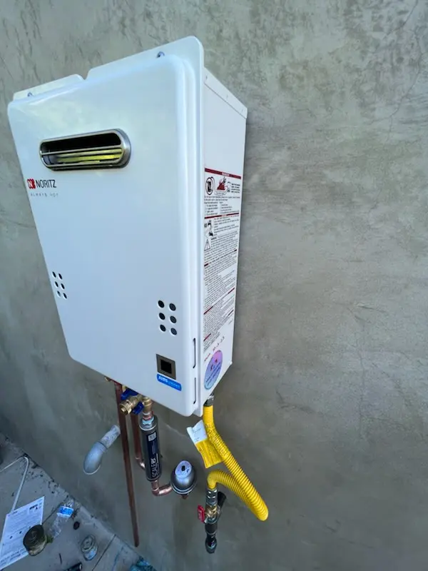 Tankless water heater installation for Energy Park homes